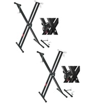 Lastvoice Ks-04DX 2Lİ SET Çift Profilli 7 Kademeli Üst Segmen Org Sehpası Standı Ayağı (Sabitleme Kayışlı)