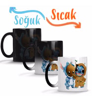 Groot e Stitch Sihirli Kupa Bardak Porselen