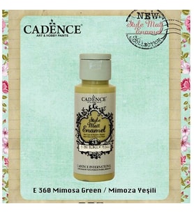 Cadence Style Matt Enamel Cam & Porselen Boyası 59 ml. E-360 Mimoza Yeşili 