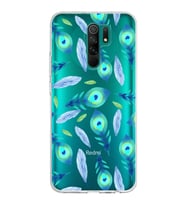 PrintiFy Xiaomi Redmi 9 ile Uyumlu 1mm Slim Fit Nazar Boncuğu 3 Baskılı Şeffaf  Kılıf
