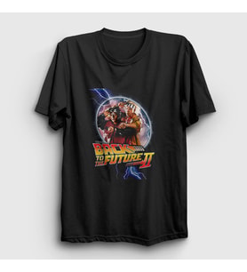 Presmono Unisex Siyah Clock Film Geleceğe Dönüş Back To The Future T-Shirt 242918tt