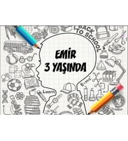 Beyin Temalı Doğum Günü Afişi 35X50 cm