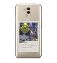 Huawei Mate 20 Lite Uyumlu Shrek Minimalsit Poster Desenli Şeffaf Telefon Kılıfı