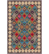 Eliana Home Baskılı, Yıkanabilir Kaymaz Taban Salon Halısı LNA0353 100x150 cm (Gri)