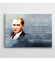 Atatürk Cumhuriyet  Kanvas Tablo