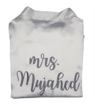 Kişiye Özel Nakışlı Gelin Sabahlığı Mrs.