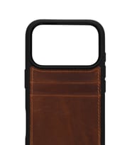 Retro Kartlıklı Premium Deri Kılıf iPhone 17 Pro Eskitme Taba