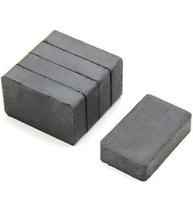 Lexroo 5 Adet 40x25x10 Köşeli Ferrit Kömür Seramik Magnet Mıknatıs