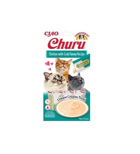 CIAO Churu Cream Tavuklu ve Yengeçli Krema Kedi Ödül Maması 14 Gr (4'lü)