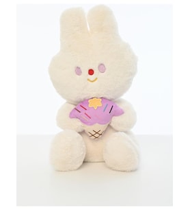 PUFU PELUŞ DONDURMALI TAVŞAN 03014 (Beyaz)