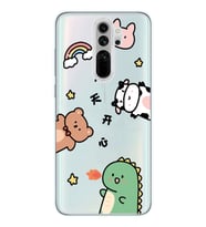 Redmi Note 8 Pro Uyumlu Sevimli Hayvanlar Desenli Şeffaf Telefon Kılıfı