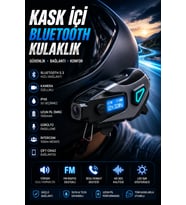 Kask İçin Bluetooth Kulaklık Kamera ve Fener Fonksiyonlu Dayanıklı Su Geçirmez Model
