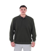 Erkek Büyük Beden 115-155 Kilo Arası İçin Uygun Uzun Kol Polo Yaka Mevsimlik Sweatshirt