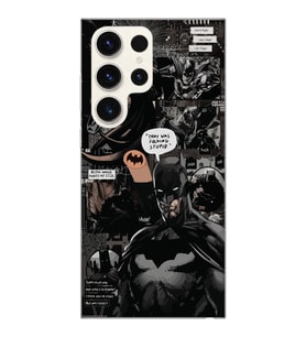 Samsung Galaxy S23 ULTRA Uyumlu Batman Aesthetic Tasarımlı Şeffaf Telefon Kılıfı