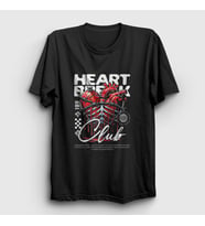 Presmono Unisex Siyah Heart Heartbreak Club T-Shirt 469513tt