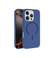 Apple iPhone 16 Pro Max Uyumlu Kılıf M-safe Şarj Özellikli Zore Meta Kapak (Lacivert)
