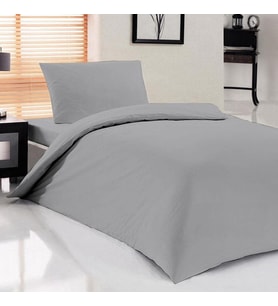 Pamuklu Ranforce Tek Kişilik Small Size 135x200 Nevresim Yorgan Kılıfı - Gri