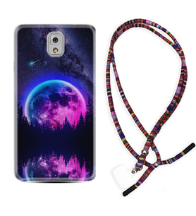 Samsung Note 3 4 5 8 9 20 Ultra 10 Lite Kılıf Boyun Asklı Rasta Silikon Star Planet 1652