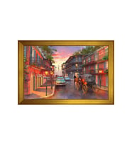 Manzara Temalı Kanvas Tablo 50 x 70 cm Gold Çerçeve