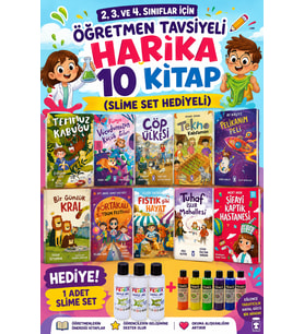 TİMAŞ 2,3. VE 4.SINIFLAR İÇİN ÖĞRETMEN TAVSİYELİ HARİKA 10 KİTAP (SLİME SET HEDİYELİ)