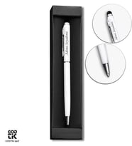Kişiye Özel Beyaz Renk Metal Touch Pen Roller Kalem