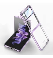 Galaxy Z Flip 4 Kılıf Zore Kıpta Lensli Kılıf (Mor)