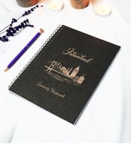 Kişiye Özel İstanbul Temalı Siyah Kraft Kapaklı Defter - 45 Yaprak A5 (90 SAYFA) 15x21 Cm