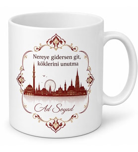 Avusturya Gurbetçisine Özel Memleket Temalı Baskılı Porselen Kupa Bardak Hediye