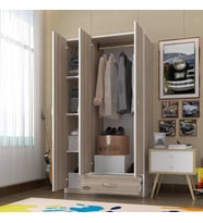 Kenzlife gardırop 3 kapılı 1 çekmeceli hanımeli 180*120*52 crd XLARGE kapaklı gardolap dolap