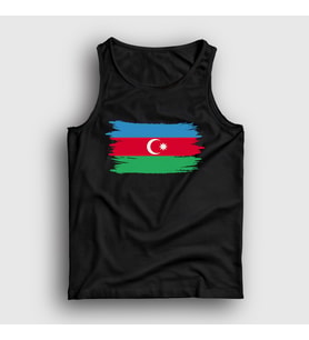Presmono Unisex Beyaz Bayrak Flag Azerbaycan Azerbaijan Atlet 536443tt (Siyah)