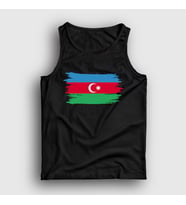 Presmono Unisex Beyaz Bayrak Flag Azerbaycan Azerbaijan Atlet 536443tt (Siyah)