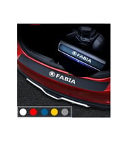 Skoda Fabia İçin Uyumlu Aksesuar Oto Bagaj Ve Kapı Eşiği Sticker Seti Karbon