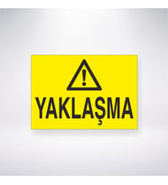 Yaklaşma 21x28 Arkası Yapışkanlı Levha