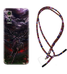 General Mobile GM 21 Pro GM 22 Pro Plus Kılıf Boyun Asklı Rasta Silikon Dark Deer 1786