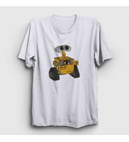 Presmono Unisex Beyaz Cute Wall E Eve T-Shirt 427218tt (Beyaz)