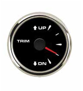 TRİM SAATİ 0-190 ÇAP 52MM SİYAH TRİM GÖSTERGESİ TEKNE VE YAT
