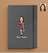 Kişiye Özel Öğretmen-İş Kadın Model 13x21 Gri Defter-42