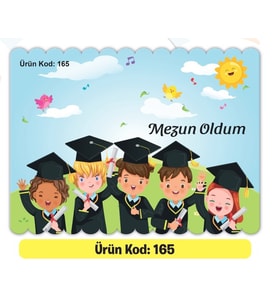 Karne Kabı Kılıfı Ürün Kodu:165(Mezun Oldum-Kepli) 20 Adet (Karışık)