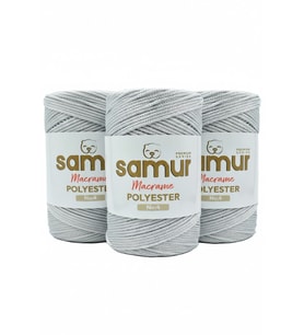 3 adet 4 NO POLYESTER MAKROME 0034 GRİ