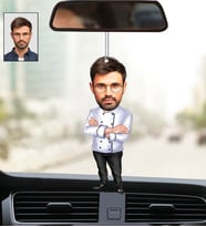Kişiye Özel Fotoğraflı Aşçı Tasarımlı Karikatür Araba Dikiz Ayna Süsü