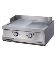 Öztiryakiler Gazlı Grill Plate, Yarı Oluklu, 80x70x30 Cm, Krom Kaplı, Ogg 8070 1/2 N