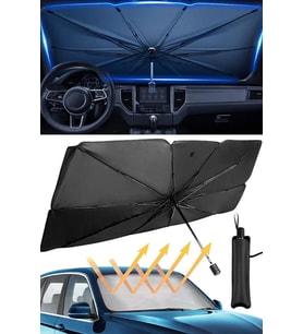 Araba Ön Cam Güneşlik Katlanabilir Güneşlik Şemsiye Ön Cam Gölgelik Büyük Boy 80 cm x 135 cm