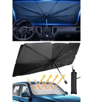 Araba Ön Cam Güneşlik Katlanabilir Güneşlik Şemsiye Ön Cam Gölgelik Büyük Boy 80 cm x 135 cm