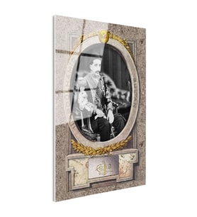 Tamperli Gerçek Cam Tablo Sultan II Abdülhamid Klasik Portre Osmanlı Tablosu Duvar Dekoru