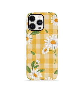 iPhone 13 Pro Vorian Çift Katmanlı MagSafe Kılıf Daisy Picnic Gingham