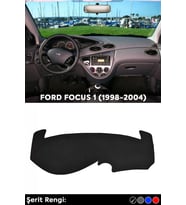 Ford Focus 1 (1998-2004) 3d Torpido Kılıfı Panel Koruyucu Göğüs Kaplama - Siyah Şerit