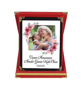 Anneanneye Kişiye Özel Anneler Günü Hediyesi Fotoğraflı Plaket