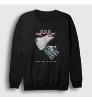 Presmono Unisex Siyah U D O Man And Machine Sweatshirt 426207tt