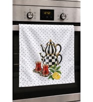 Valerine Life El Kurulama Havlusu 30x50cm Mutfak, Fırın için Pamuklu Emici Demli Sohbet
