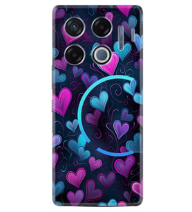 Infinix GT 20 Pro Kılıf Boutique Baskılı Resimli Mavi Kalp Pcode -082